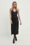 Answear Lab rochie culoarea negru, midi, dreaptă