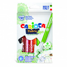 Carioca Pentru Textile, Varf Subtire - 2.6mm, Rezistent La Spalare, 10 Culori/cutie, Carioca Fabric