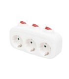Distribuitor 3 prize SCHUKO cu protectie cu intrerupator individual