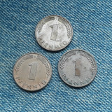 3n - Lot 1 Pfennig 1950 D G J Germania / lot 3 monede literele D G J, Europa