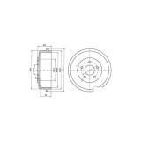 Tambur frana Delphi BF488, parte montare : Punte Spate