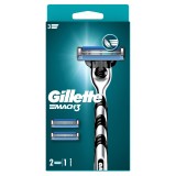 Aparat de ras pentru barbati Mach 3 + rezerva, 1 bucata, Gillette