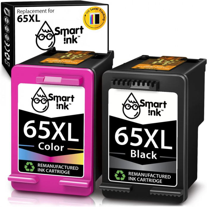 Cartuș de cerneală remanufacturat Srt Ink de &icirc;nlocuire pentru HP 65 XL 65XL (pac