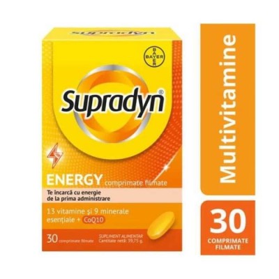 Multivitamine si Minerale Supradyn Energy cu Coenzima Q10 30 comprimate Bayer foto