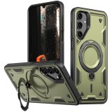 Husa military armour cu inel metalic, ALC MOBILE, compatibila cu Samsung Galaxy A36, Verde