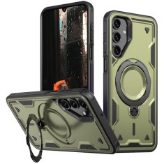 Husa military armour cu inel metalic, ALC MOBILE, compatibila cu Samsung Galaxy A16, Verde