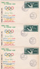 Romania Exil 1960 Olimpiada Roma,SET COMPLET 3 FDC DANTELAT, Istorie, Nestampilat