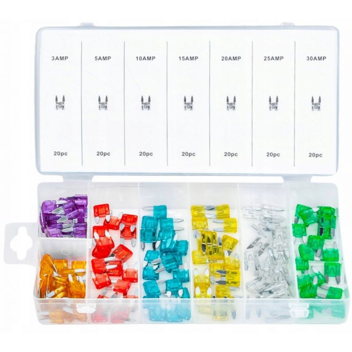 Sigurante auto set 140 buc 3-30A KD1301 Kraftdele