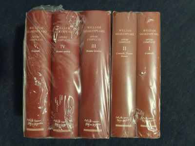 Shakespeare &amp;ndash; Opere complete 1, 2, 3, 4, 5 (ed. de lux, Academia Romana, 5 vol.) foto