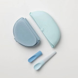 Set diversificare hrana bebelusi Miniware Sili Mini GO 3 piese Blue Banana