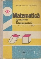 Matematica. Geometrie si Trigonometrie - Manual pentru clasa a X-a foto