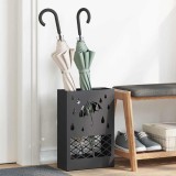 VidaXL Suport pentru Umbrele Negre 28x12x41 cm Oțel