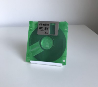 Dischetă Floppy Imation 3.5 Inch 1.44 MB 2HD Neon Verde foto