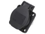 Conector alimentare AC 2P PE 250VAC 16A negru PCE