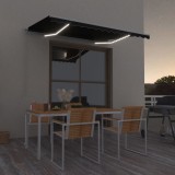 Cumpara ieftin Copertină retractabilă manual cu LED, antracit, 300x250 cm