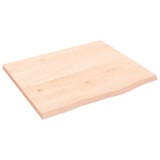 Cumpara ieftin Blat de masa, 60x50x2 cm, lemn masiv de stejar netratat