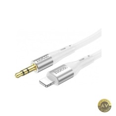 Cablu Audio 3.5mm - Lightning HOCO UPA22 1m Alb