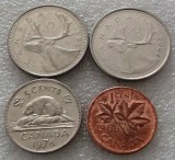 P1. Canada lot 1 cent 1965 + 5 cents 1976 + 25 1985 2004 **