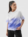 Tricou oversize cu imprimeu pentru femei - cobalt, 4F Sportswear