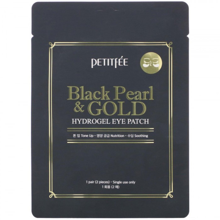 Petitfee Black Pearl &amp; Gold Hydrogel Eye Patch (2 buc) Black Pearl &amp; Gold Hydrogel Eye Patch 10 g