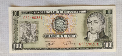 Peru - 100 Soles de oro (1969) foto