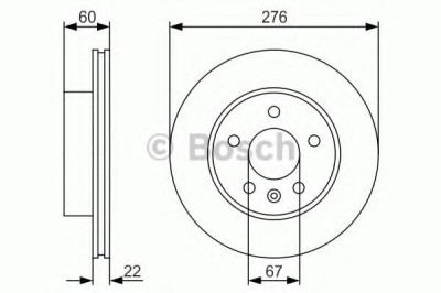 Disc frana MERCEDES VITO caroserie (638) (1997 - 2003) BOSCH 0 986 479 R95 foto