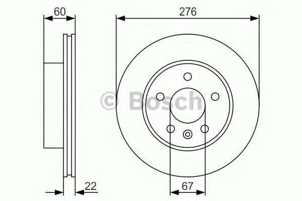 Disc frana MERCEDES V-CLASS (638/2) (1996 - 2003) BOSCH 0 986 479 R95
