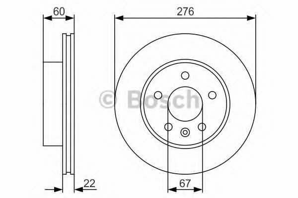 Disc frana MERCEDES VITO caroserie (638) (1997 - 2003) BOSCH 0 986 479 R95