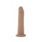 Dildo Thermo Reactive Silicon cu Memorie Dubla Densitate, Natural, 20.3 cm