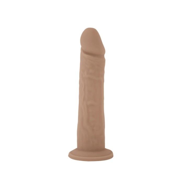 Dildo Thermo Reactive Silicon cu Memorie Dubla Densitate, Natural, 20.3 cm