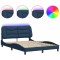 Cadru de pat cu LED fara saltea Hvar Albastru 140x190 cm Material