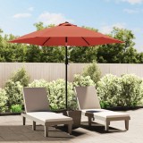 P&acirc;nză Umbrelă Soare 300cm Caramiziu vidaXL Poliester Protecție UV Anti-decolorare