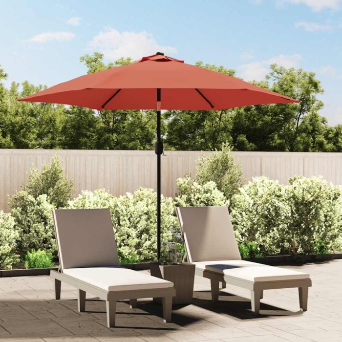 vidaXL P&acirc;nză de schimb umbrelă de soare de exterior cărămiziu 300 cm 313801