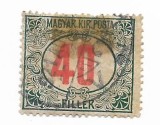 Ungaria - Taxe postale, 40 f, 1915-1918 - obliterat