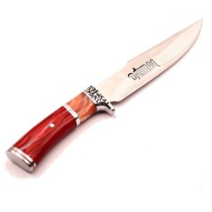 Cutit Vanatoare cu Maner de Lemn si Metal, Husa Material Textil, Otel, 27 cm, Dalimag