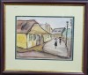 Pictura Maria Chelsoi - &quot;Oraș transilvan&quot;, 21x29 cm, cu/fara rama noua - Pictor Roman ART