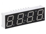Afișaj LED 7 segmente 10mm 0,39 Nr.car: 4 roșie 4&divide;6mcd