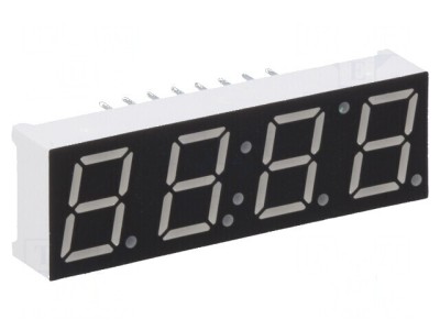 Afișaj LED 7 segmente 10mm 0,39 Nr.car: 4 roșie 4&amp;divide;6mcd foto