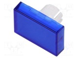 Lentilă buton 16mm albastră plastic EAO 51