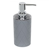 Dozator Săpun Lichid, Model Triunghiular, Capacitate 320 ml, Culoare Gri, Plastic, Oem