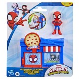 Spidey si prietenii lui uimitori marvel mini set pizzeria cu figurina si accesorii