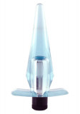 Dop Anal Cu Vibratii Slimline Blue Lover, Transparent, 9 cm