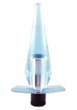 Cumpara ieftin Dop Anal Cu Vibratii Slimline Blue Lover, Transparent, 9 cm, Seven Creations