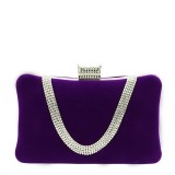 Cumpara ieftin Geanta clutch violet din catifea 1007 01