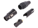 Mufă XLR Mamă 3-Pin pe Cablu Contacte Bronz