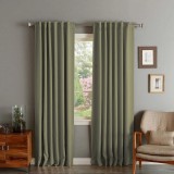 Set draperii din catifea cu rejansa transparenta cu ate pentru galerie, Madison, 250x230 cm, densitate 700 g/ml, Hazel Wood, 2 buc