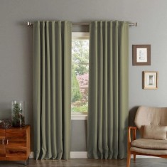 Draperie din catifea cu rejansa transparenta cu ate pentru galerie, Madison, 150x230 cm, densitate 700 g/ml, Hazel Wood, 1 buc