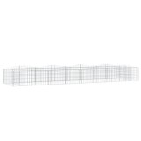 Cumpara ieftin Strat inaltat cu gabion arcuit, 400x100x50 cm, fier galvanizat