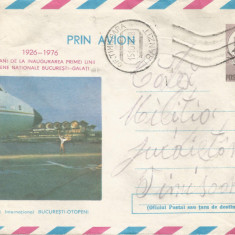 Romania, Aeroportul international Bucuresti, Otopeni, plic circulat, 1976