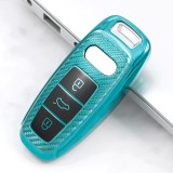 Husa Cheie Audi Q8 A8 SmartKey TPU+PC Albastru Verzui Carbon AutoProtect KeyCars, Oem